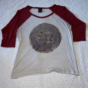 Obey Three-Quarter Sleeve Length T-Shirt With Design
